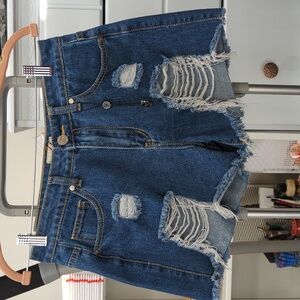Denim BLVD Blue ripped Shorts Size Small